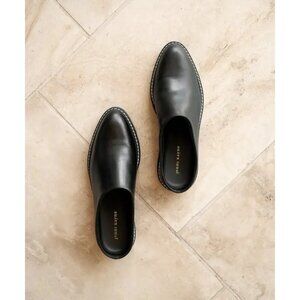 JENNI KAYNE Leather Lug Mule Black Size 41 NEW